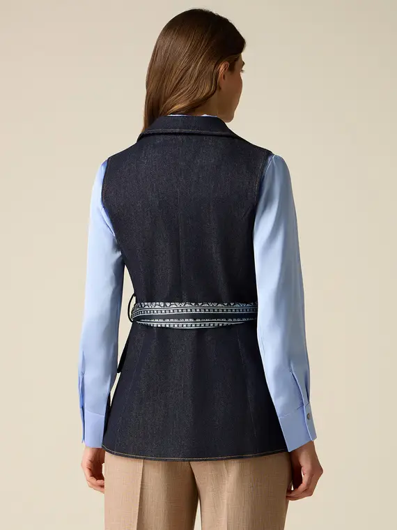 Oltre Gilet Donna Denim 4377781 miniatura 2