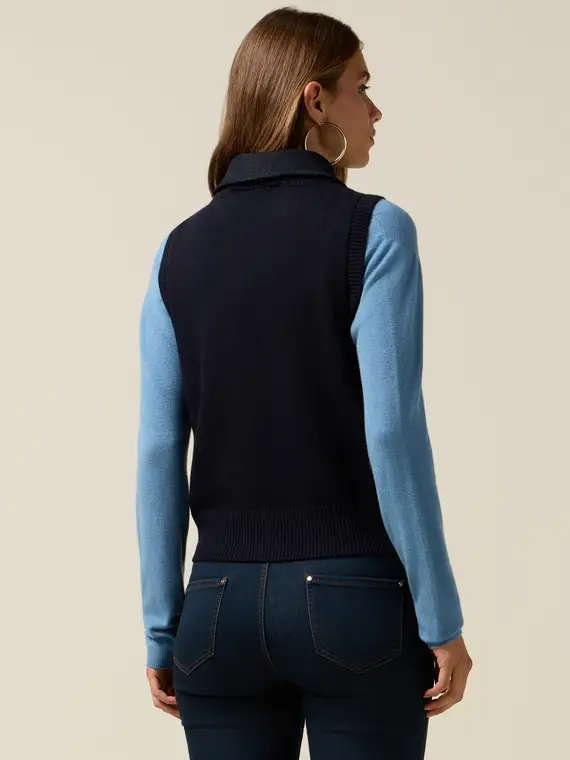 Oltre Gilet Donna Denim 3324381 miniatura 2