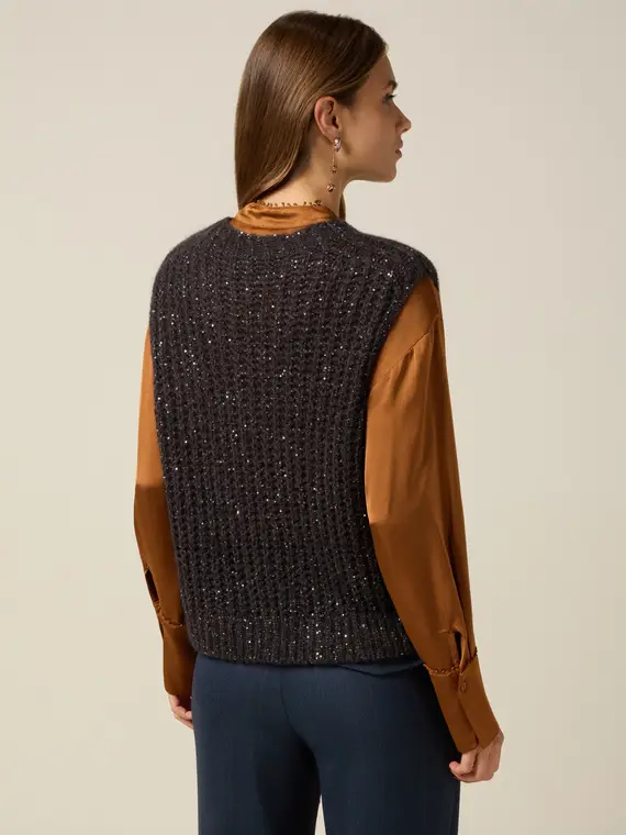 Oltre Gilet Donna Grigio 3774651 miniatura 2