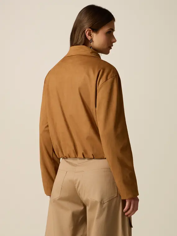 Giubbotto corto con zip Donna miniatura 2