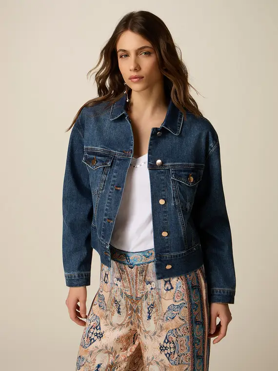 Giubbotto in denim Donna, Blu