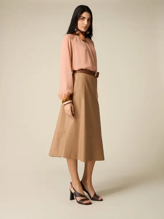 Gonna midi ad A Donna, Beige