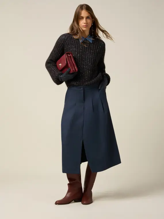 Gonna svasata midi Donna, Blu