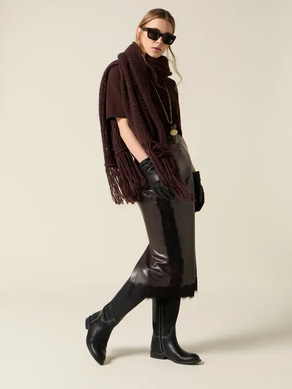 Gonna tubino midi con inserti in pizzo Donna