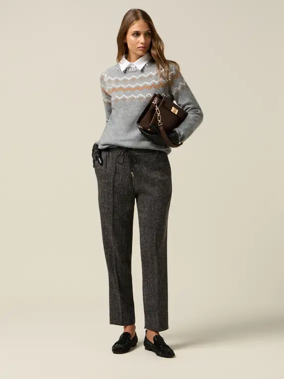 Joggers in tessuto mélange Donna