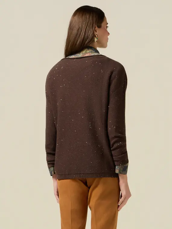 Maglia con micro paillettes Donna miniatura 2