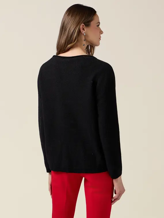 Maglia con micro paillettes Donna miniatura 2