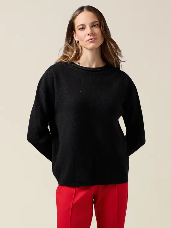 Maglia con micro paillettes Donna