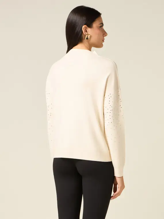 Maglia dolcevita con cristalli Donna miniatura 2