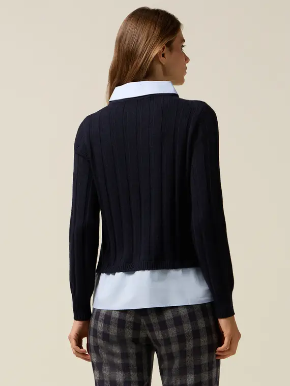 Maglia effetto sovrapposizione Donna miniatura 2