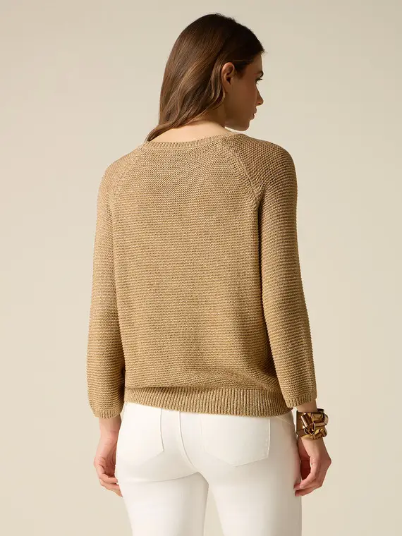 Maglia in filato lurex Donna, Oro + miniatura 2