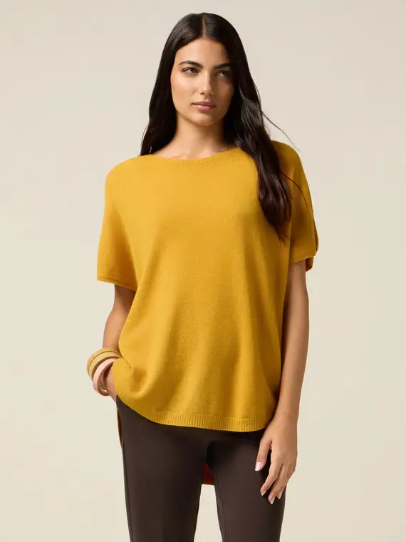 Maglia maniche corte Donna, Giallo