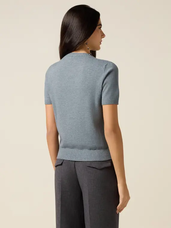 Maglia maniche corte Donna, Grigio miniatura 2