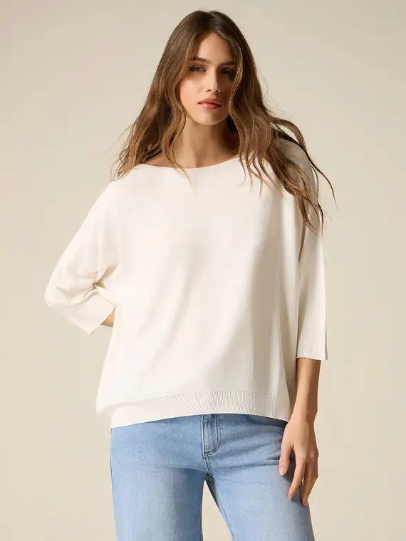 Maglia seamless Donna, Bianco