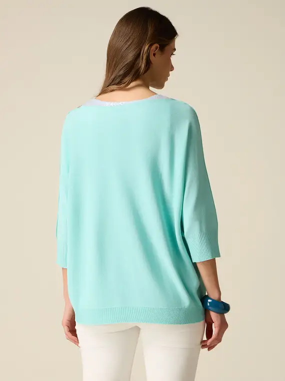 Maglia seamless Donna, Verde acqua miniatura 2