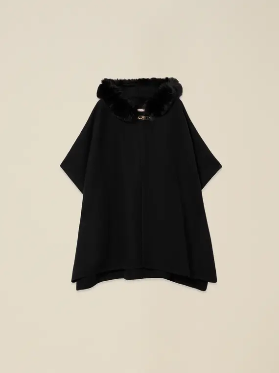 Maxi poncho con cappuccio Donna miniatura 2