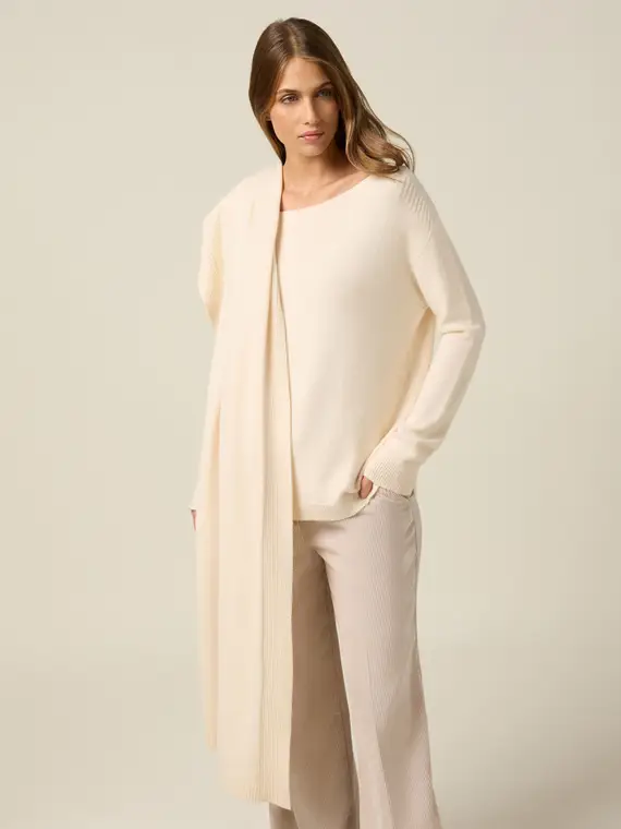 Maxi sciarpa in maglia misto viscosa Donna