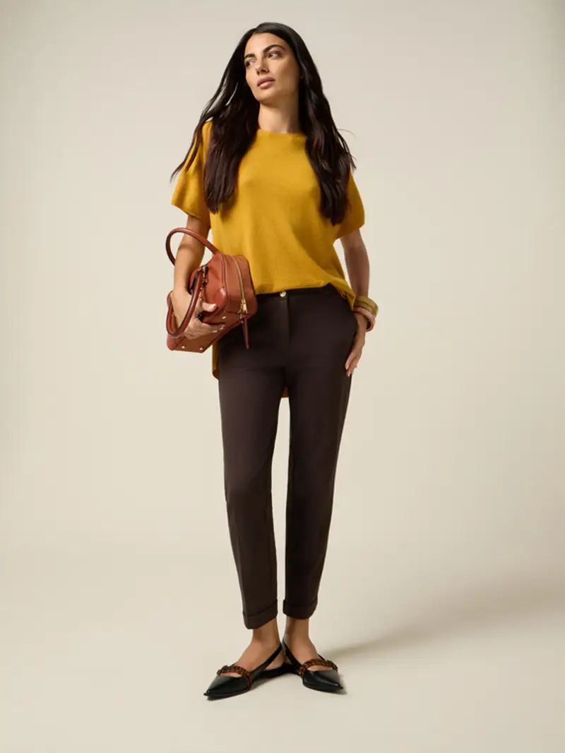 Pantaloni a sigaretta in punto milano Donna