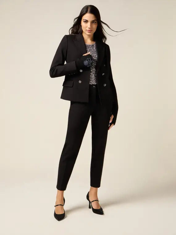 Pantaloni a sigaretta in punto milano Donna