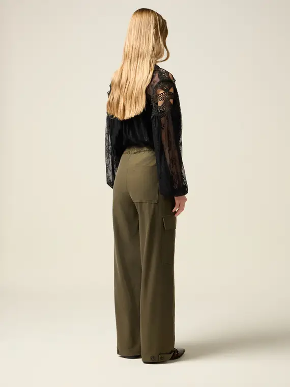 Oltre Pantaloni cargo Donna Verde 2808410 miniatura 2