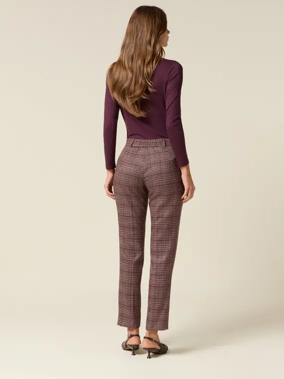 Pantaloni check Donna miniatura 2