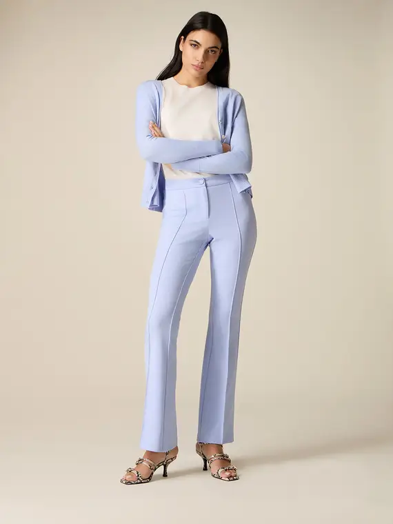 Pantaloni flare Donna, Azzurro
