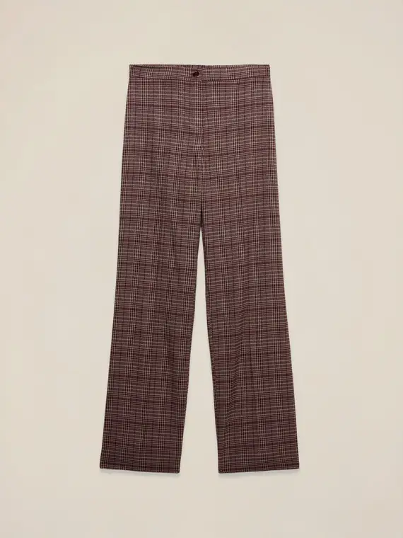 Pantaloni in flanella check Donna