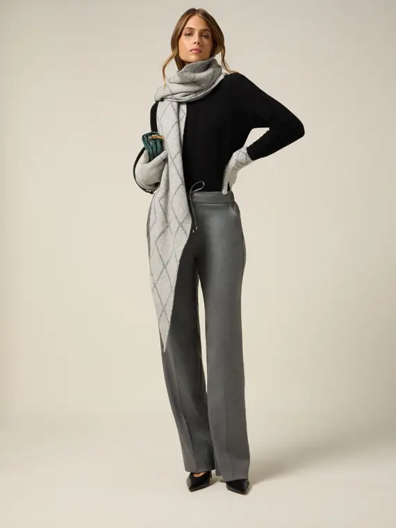 Pantaloni in flanella con coulisse Donna