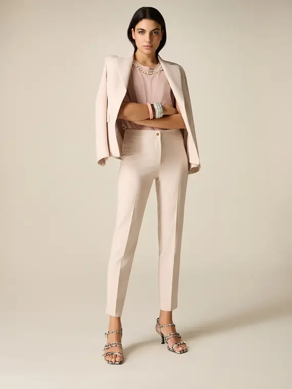 Pantaloni in tessuto tecnico Donna, Beige