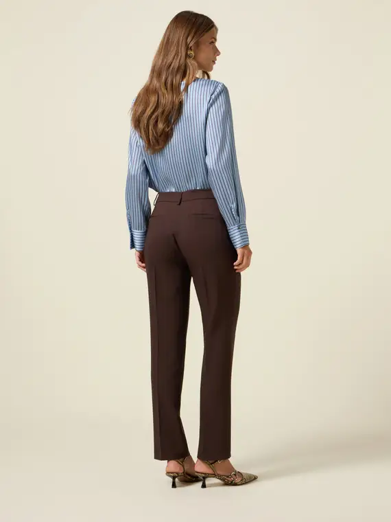 Pantaloni in tessuto tecnico Donna, Marrone miniatura 2