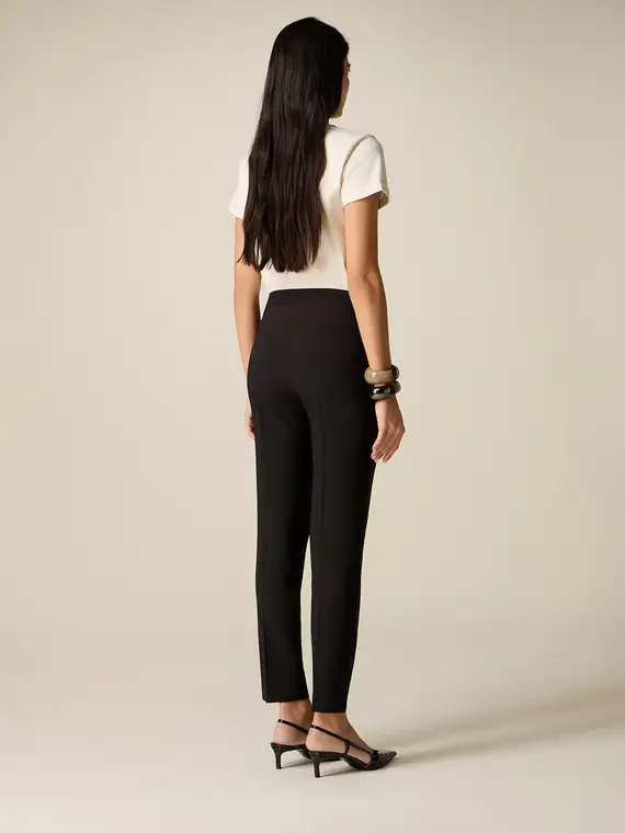 Pantaloni in tessuto tecnico Donna, Nero miniatura 2