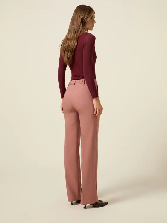 Pantaloni in tessuto tecnico Donna, Rosa miniatura 2