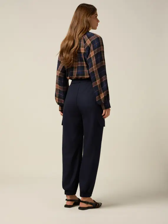 Pantaloni joggers cargo Donna, Blu miniatura 2