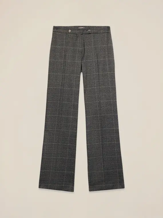 Pantaloni palazzo check Donna