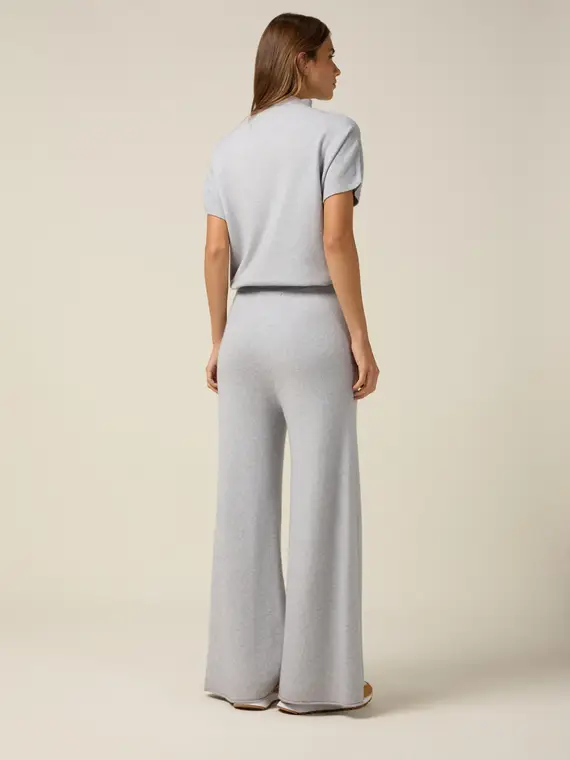 Pantaloni palazzo in maglia Donna miniatura 2