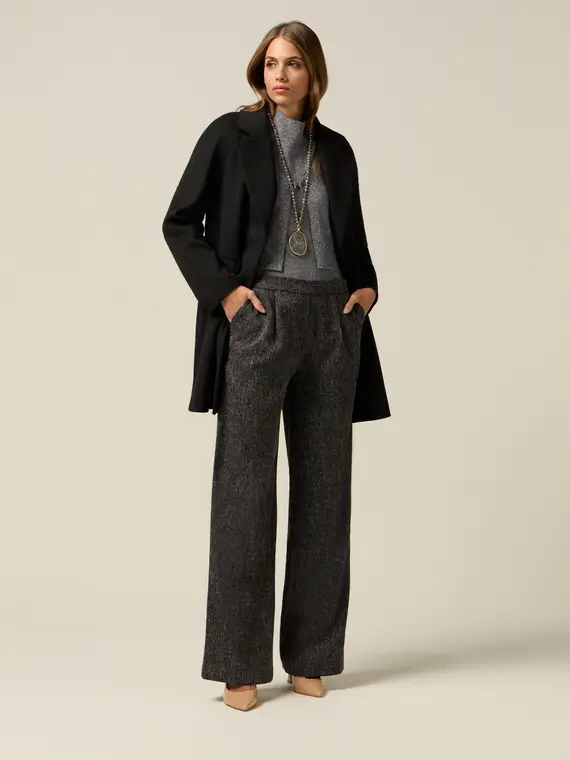 Pantaloni palazzo misto viscosa Donna