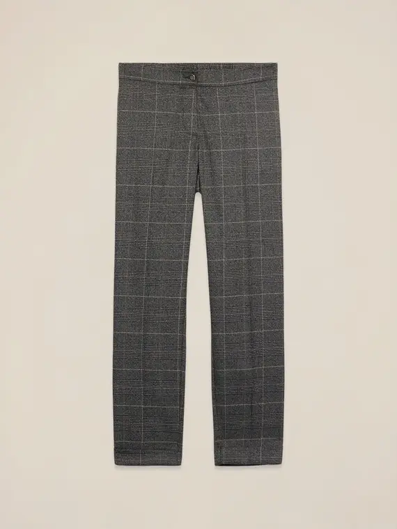 Pantaloni regular check Donna