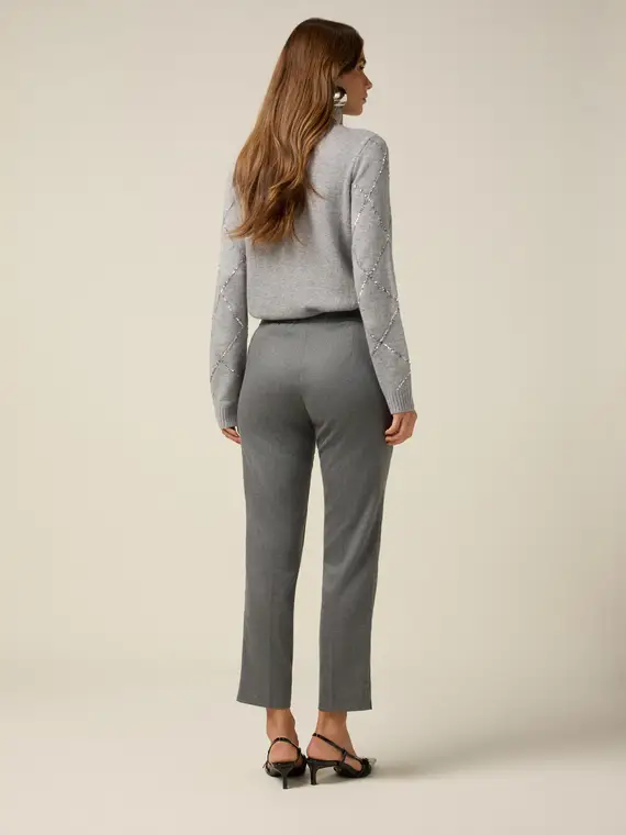 Pantaloni regular in flanella Donna miniatura 2