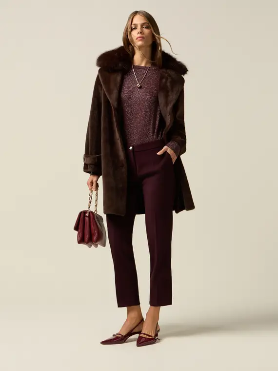 Pantaloni regular in fustagno Donna