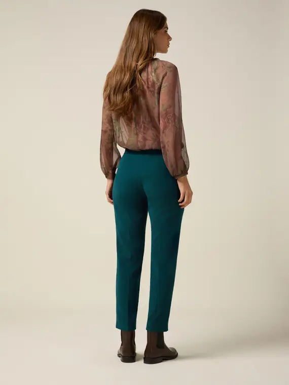 Pantaloni regular in fustagno Donna, Ottanio miniatura 2
