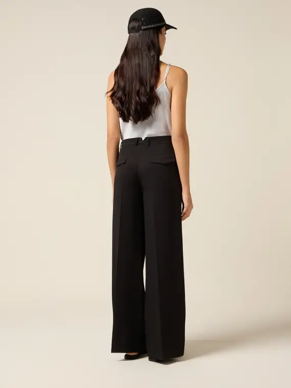 Pantaloni wide leg Donna, Nero miniatura 2