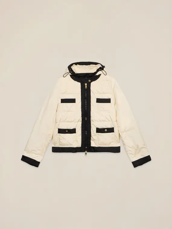 Piumino bicolor in vera piuma Donna