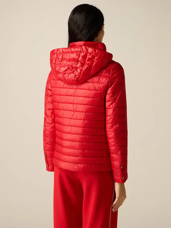 Piumino lightweight con cappuccio Donna, Rosso miniatura 2