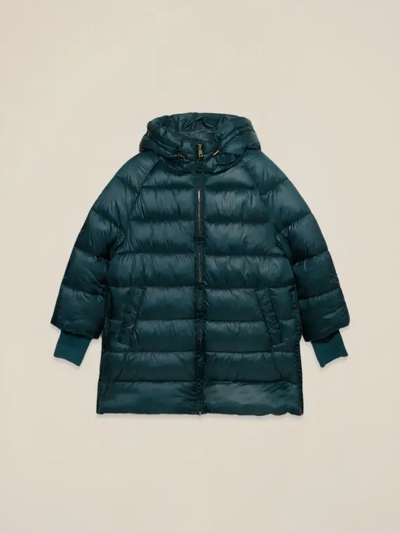 Piumino midi con cappuccio Donna