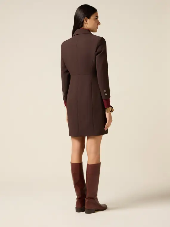 Robe manteu in tessuto crêpe Donna miniatura 2