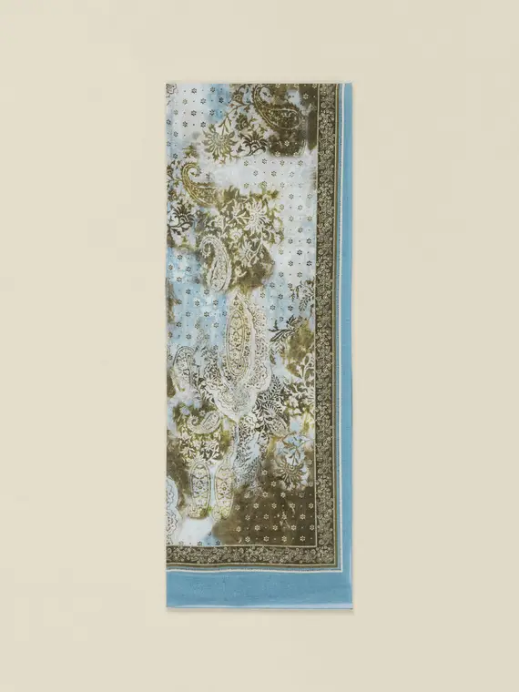 Sciarpa fantasia foulard Donna, Marrone miniatura 2