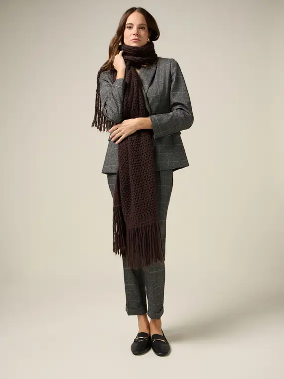 Sciarpa in maglia misto lana Donna