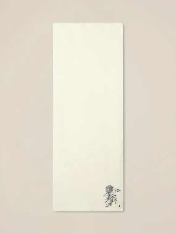 Sciarpa misto lana con ricamo gioiello Donna miniatura 2