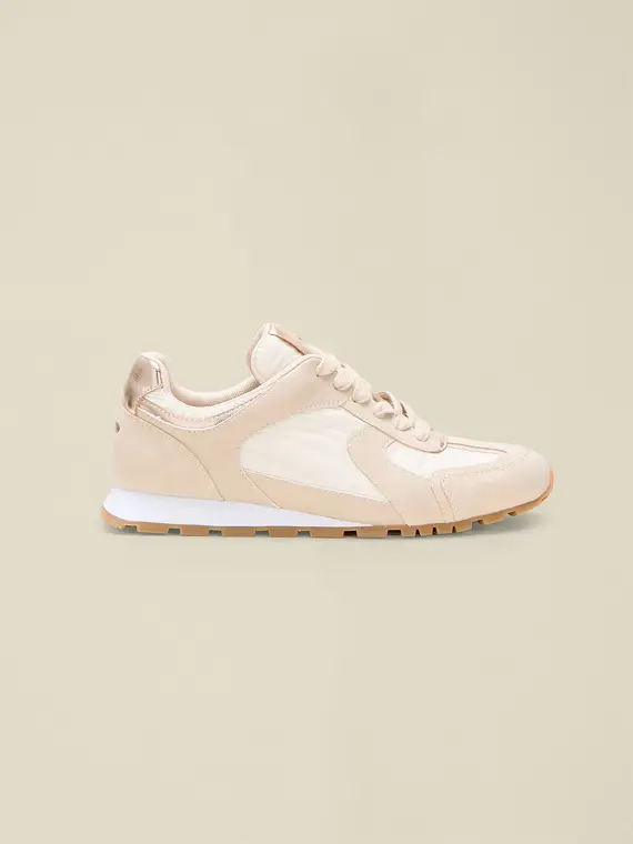 Sneaker in materiali combinati Donna, Beige miniatura 2