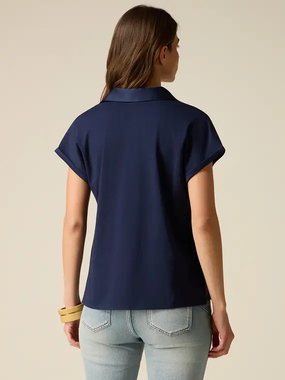 Oltre T-shirt Donna Blu 4377763 miniatura 2